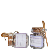 Load image into Gallery viewer, Lavender Bath Salt 10oz Jar W/Spoon