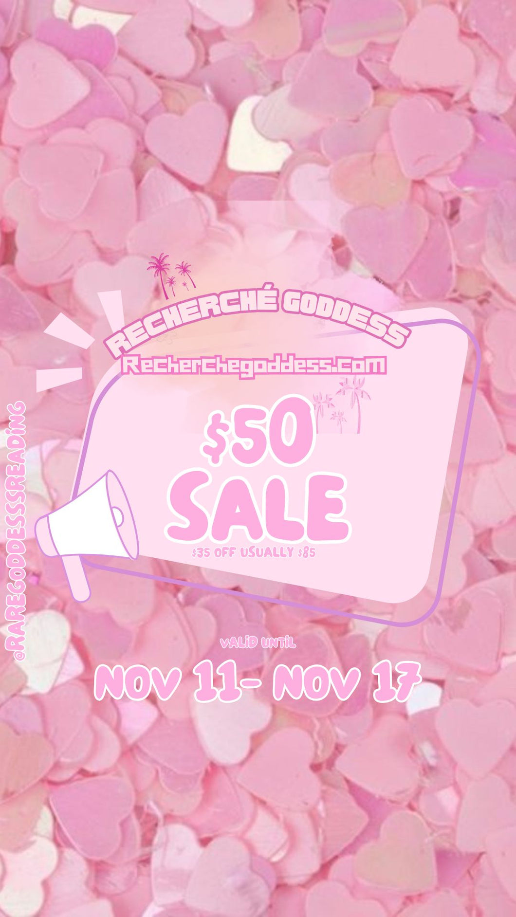 $50 Sale Reading November 11-17